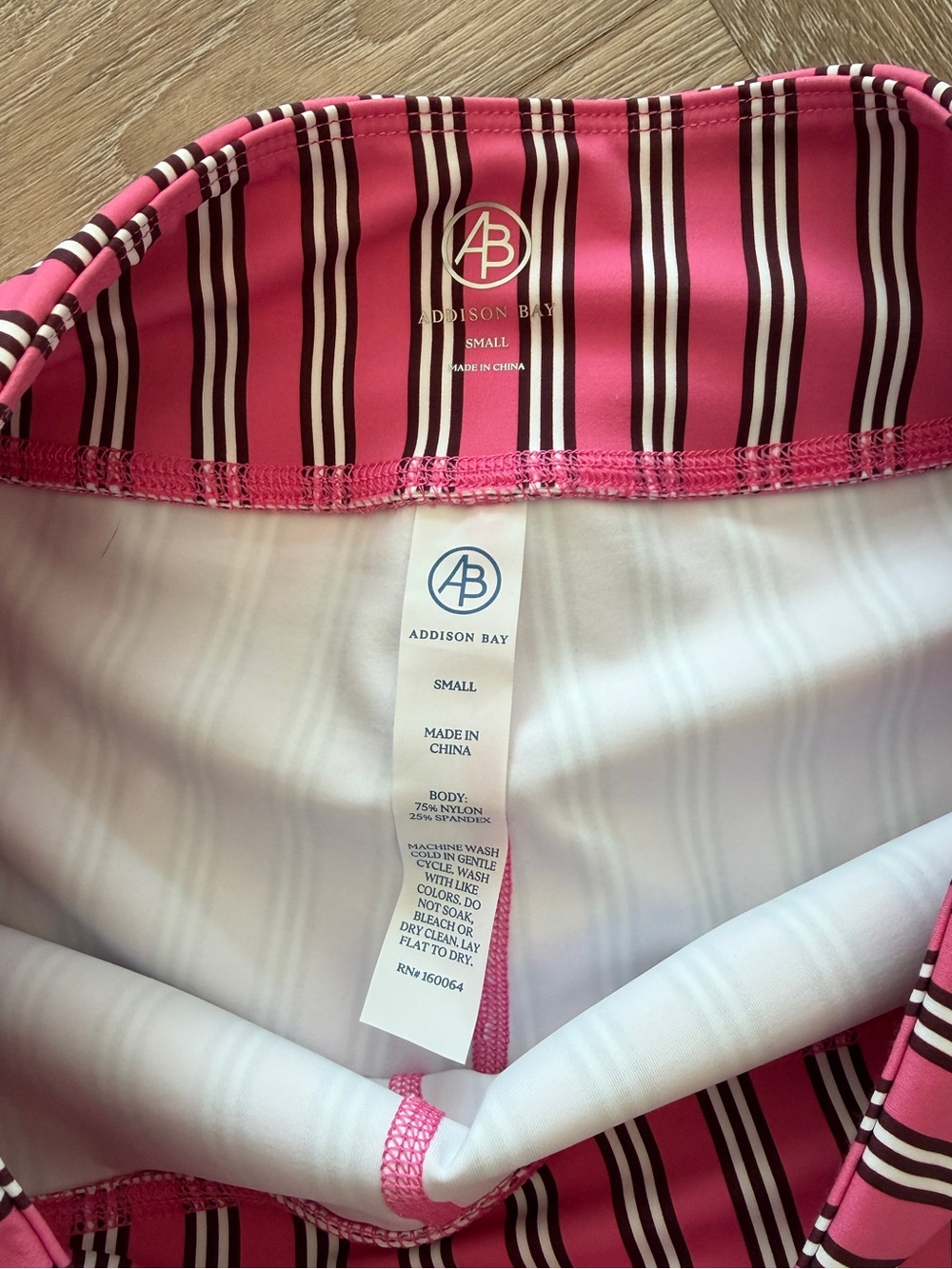 NWT Addison Bay Flounce Skort in Rose/Lacquer Stripe Pink and Burgundy Size S - Picture 7 of 10